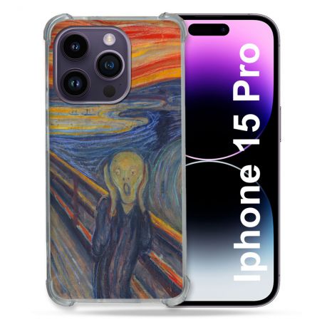 Coque Compatible MagSafe Pour Iphone 15 Pro (6.1) Peinture Le Cri