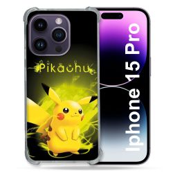 Coque Compatible MagSafe Pour Iphone 15 Pro (6.1) Pokemon Pikachu Eclair