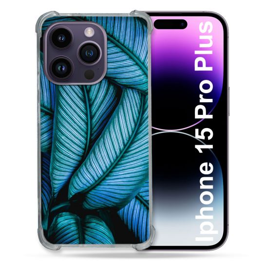 Coque Compatible MagSafe Pour Iphone 15 Pro plus (6.7) Nature Feuille Palmier