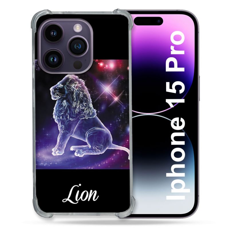 Coque Compatible MagSafe Pour Iphone 15 Pro (6.1) Signe Zodiaque 2 Lion