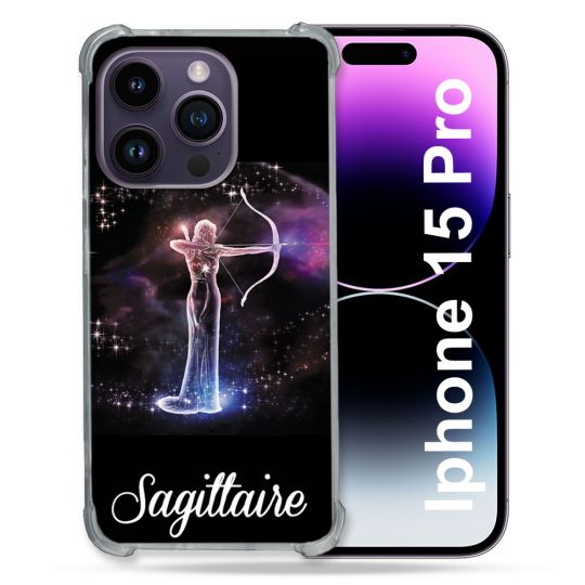 Coque Compatible MagSafe Pour Iphone 15 Pro (6.1) Signe Zodiaque 2 Sagittaire