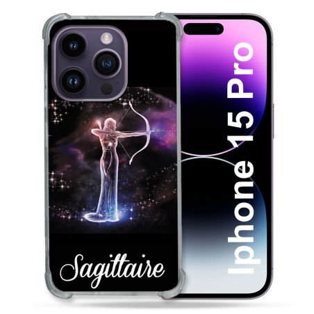 Coque Compatible MagSafe Pour Iphone 15 Pro (6.1) Signe Zodiaque 2 Sagittaire