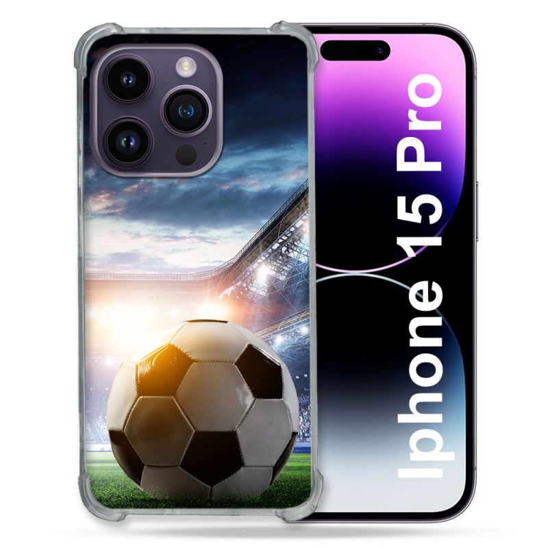 Coque Compatible MagSafe Pour Iphone 15 Pro (6.1) Sport Football Stade