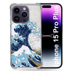 Coque Compatible MagSafe Pour Iphone 15 Pro plus (6.7) Peinture La Grande Vague