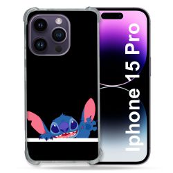 Coque Compatible MagSafe Pour Iphone 15 Pro (6.1) Stitch Noir