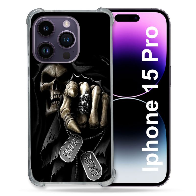 Coque Compatible MagSafe Pour Iphone 15 Pro (6.1) Tete de Mort Your Next