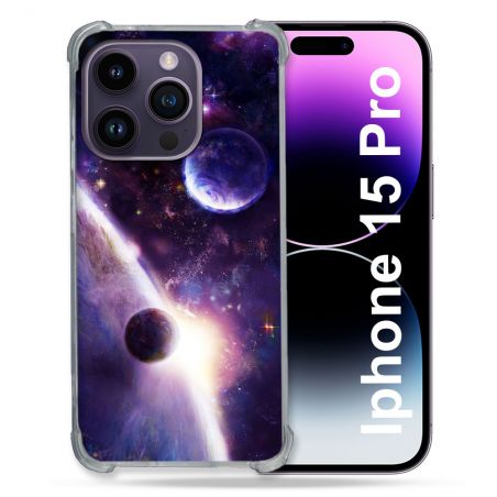 Coque Compatible MagSafe Pour Iphone 15 Pro (6.1) Univers Planete Stellaire