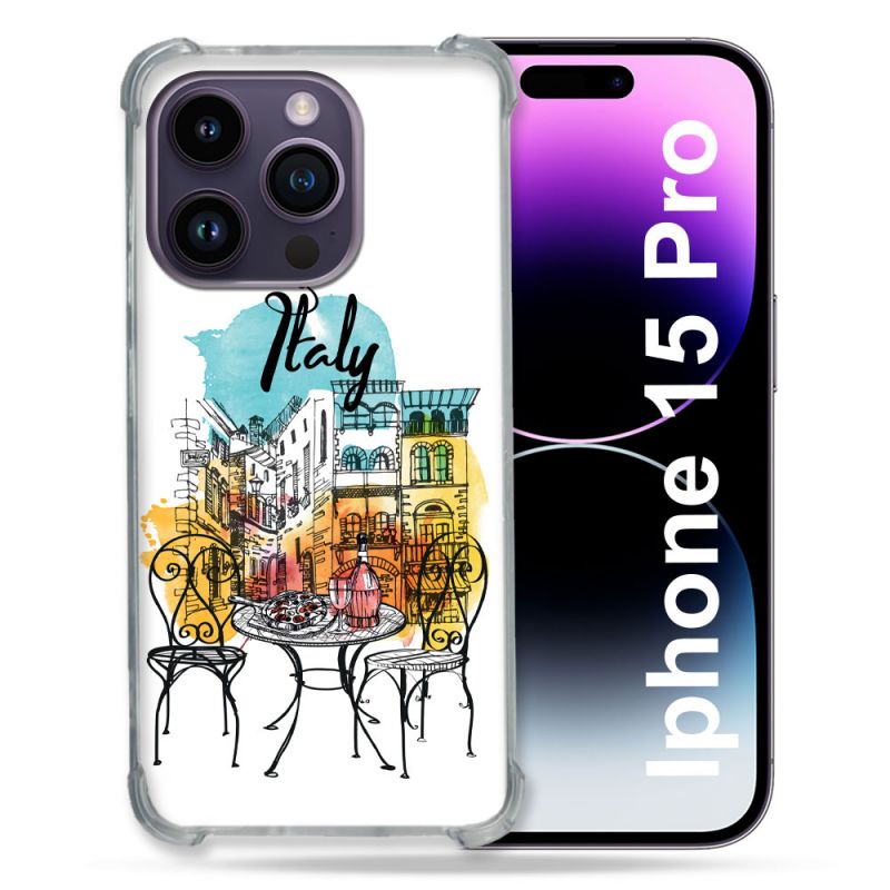 Coque Compatible MagSafe Pour Iphone 15 Pro (6.1) Voyage Italie Vintage