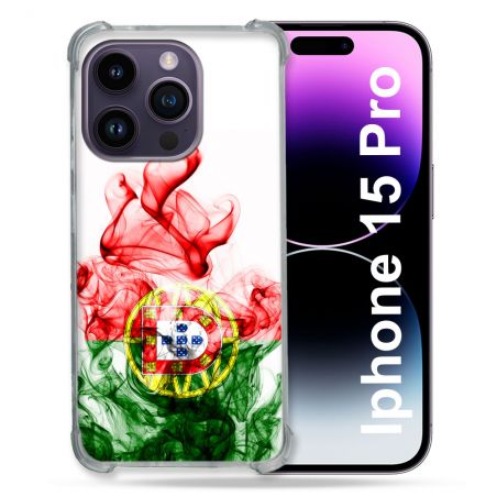 Coque Compatible MagSafe Pour Iphone 15 Pro (6.1) Voyage Portugal Flamme