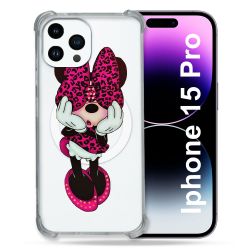 Coque Compatible MagSafe Transparente Pour Iphone 15 Pro (6.1) Minnie