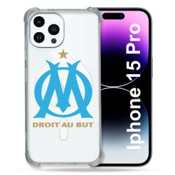 Coque Compatible MagSafe Transparente Pour Iphone 15 Pro (6.1) Olympique Marseille OM