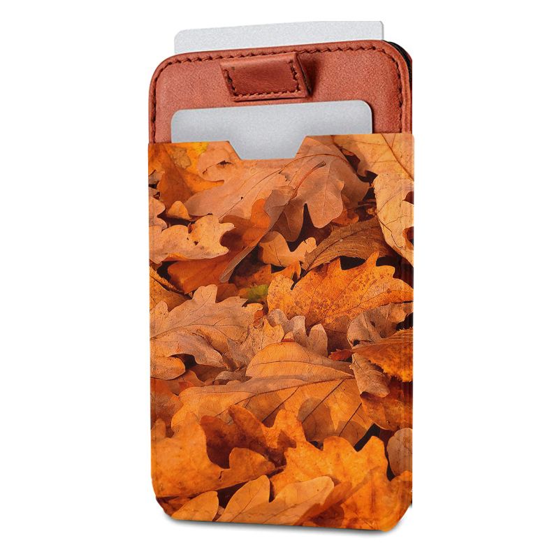 Porte carte avec protection RFID en cuir italienne personnalisable cognac