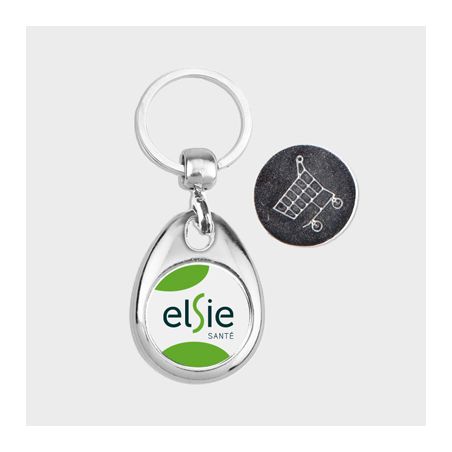 Porte-clés avec Jeton Caddie Personnalisé