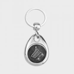 Porte-clés avec Jeton Caddie Personnalisé