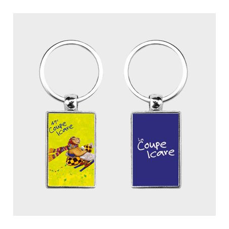 Porte-clés Personnalisé en Métal Rectangle 2,5 x 4 cm