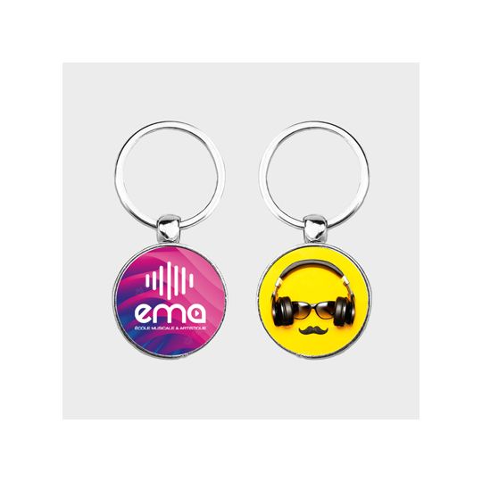 Porte-clés Personnalisé en Métal Rond Ø 3,3 cm