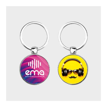 Porte-clés Personnalisé en Métal Rond Ø 3,3 cm