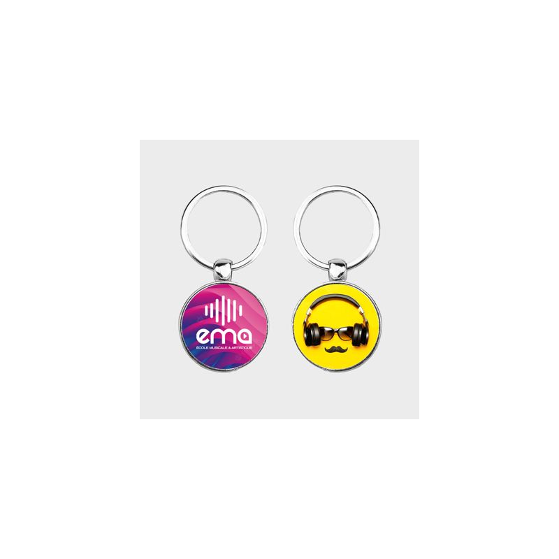 Porte-clés Personnalisé en Métal Rond Ø 3,3 cm
