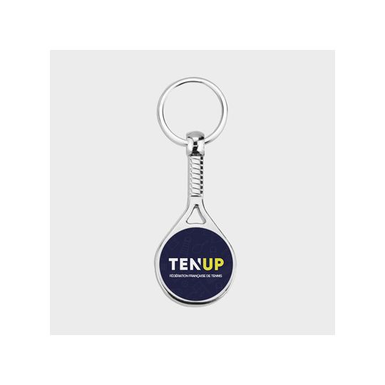 Porte-clés Personnalisé en Métal Sport Raquette Tennis Ø 2,5 cm