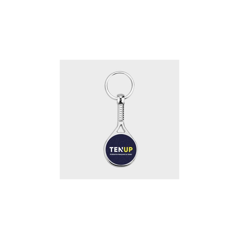 Porte-clés Personnalisé en Métal Sport Raquette Tennis Ø 2,5 cm