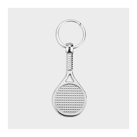 Porte-clés Personnalisé en Métal Sport Raquette Tennis Ø 2,5 cm