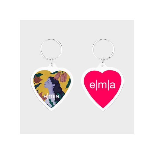 Porte-clés Personnalisé en Acrylique Coeur Ø 4 x 4 cm