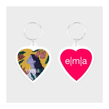Porte-clés Personnalisé en Acrylique Coeur Ø 4 x 4 cm