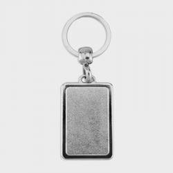 Porte-clés Personnalisé en Métal Rectangle 2,5 x 4 cm