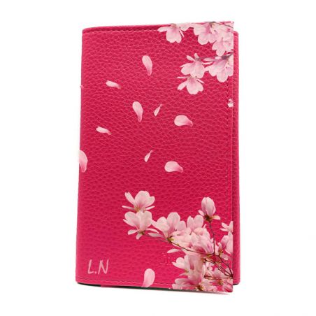 Porte-Papiers Pochette Carte Grise en Cuir rose