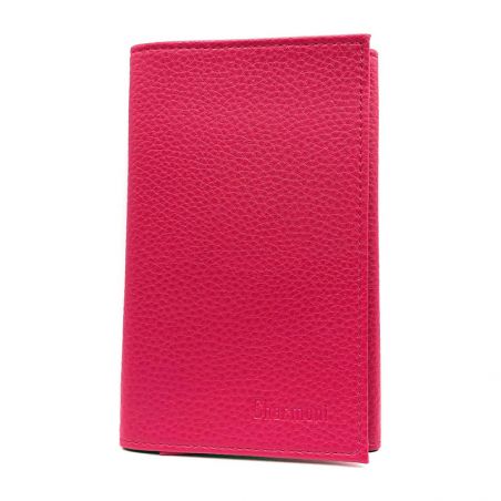 Porte-Papiers Pochette Carte Grise en Cuir rose