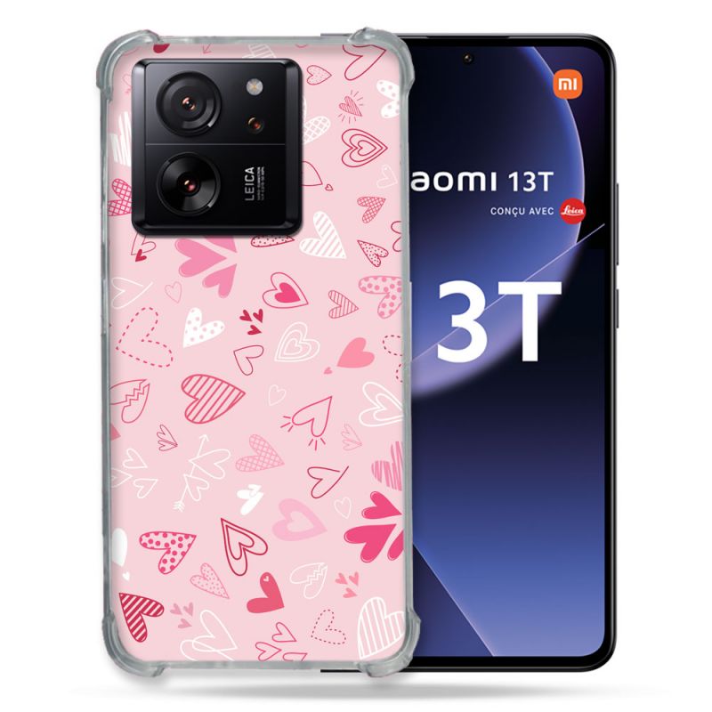 Coque Renforcée Pour Xiaomi 13T / 13T Pro Amour Ptis Coeurs
