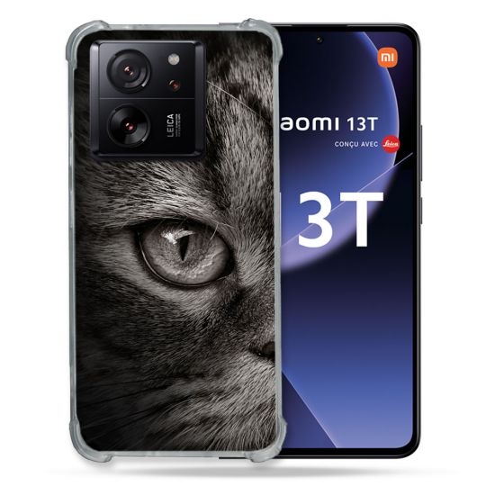 Coque Renforcée Pour Xiaomi 13T / 13T Pro Animal Chat Gris