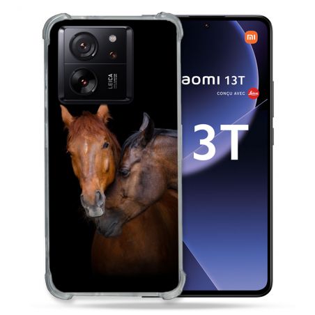 Coque Renforcée Pour Xiaomi 13T / 13T Pro Animal Cheval Marron