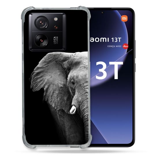 Coque Renforcée Pour Xiaomi 13T / 13T Pro Animal Elephant Noir