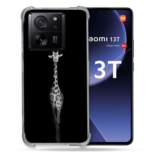 Coque Renforcée Pour Xiaomi 13T / 13T Pro Animal Girafe Noire