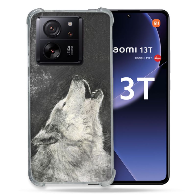 Coque Renforcée Pour Xiaomi 13T / 13T Pro Animal Loup Hurlement