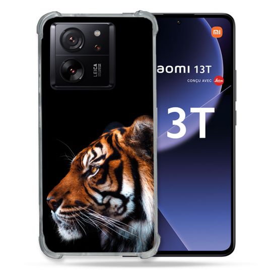 Coque Renforcée Pour Xiaomi 13T / 13T Pro Animal Tigre Noir