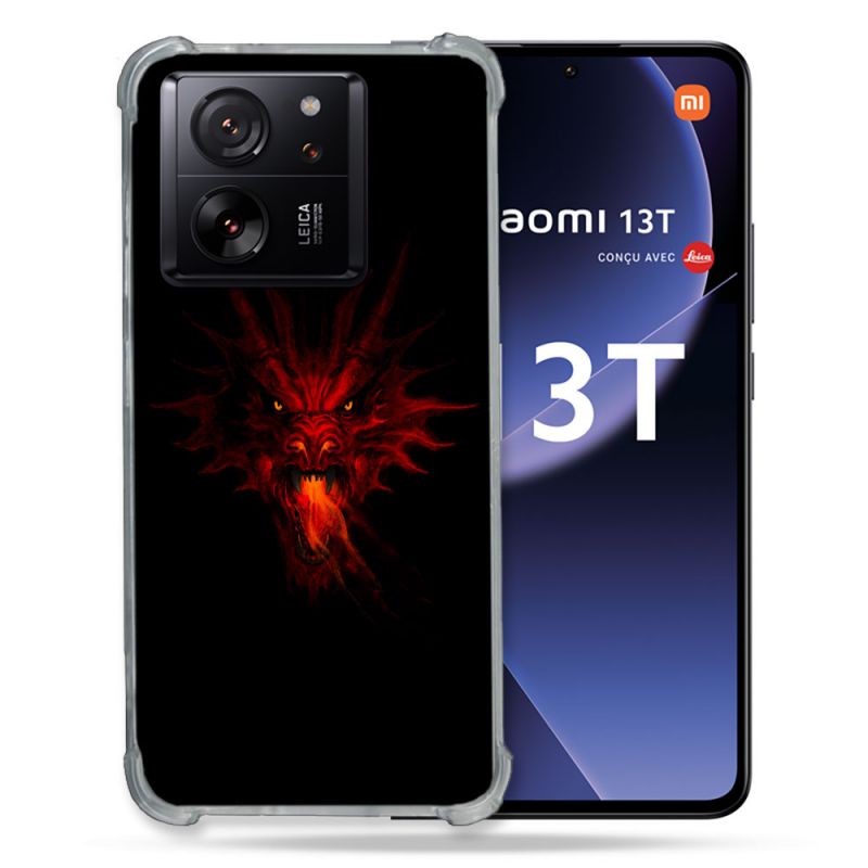 Coque Renforcée Pour Xiaomi 13T / 13T Pro Fantastique Dragon Feu