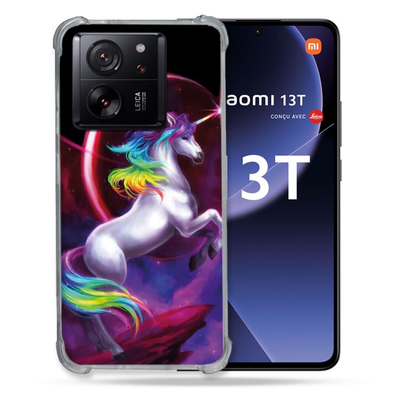 Coque Renforcée Pour Xiaomi 13T / 13T Pro Fantastique Licorne Arc en ciel