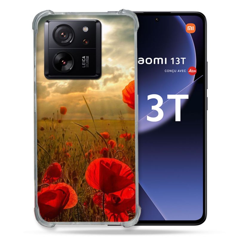 Coque Renforcée Pour Xiaomi 13T / 13T Pro Fleur Coquelicot