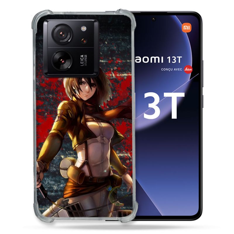 Coque Renforcée Pour Xiaomi 13T / 13T Pro Manga Attaque Titans Mikasa