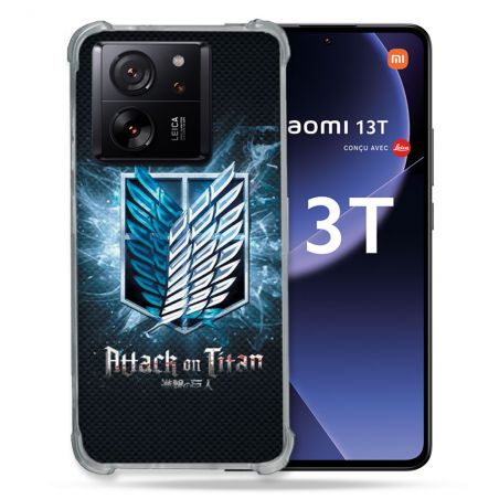 Coque Renforcée Pour Xiaomi 13T / 13T Pro Manga Attaque Titans Noir