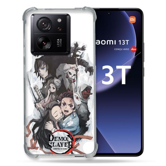 Coque Renforcée Pour Xiaomi 13T / 13T Pro Manga Demon Slayer Blanc