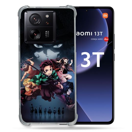 Coque Renforcée Pour Xiaomi 13T / 13T Pro Manga Demon Slayer Noir