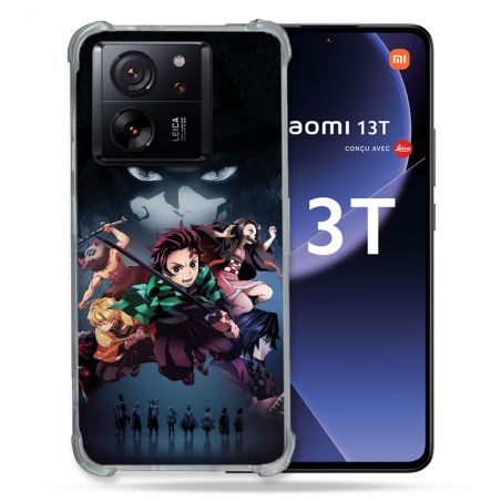 Coque Renforcée Pour Xiaomi 13T / 13T Pro Manga Demon Slayer Noir