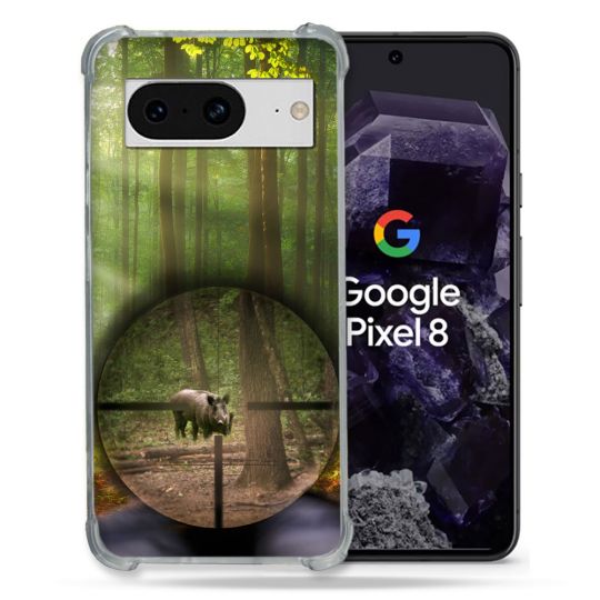 Coque Renforcée En Verre Trempé Pour Google Pixel 8 Chasse Sanglier Viseur