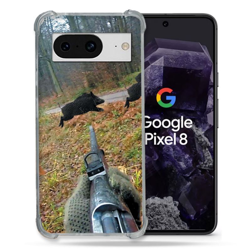 Coque Renforcée En Verre Trempé Pour Google Pixel 8 Chasse Vision Tir
