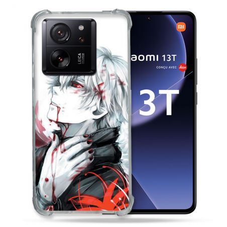 Coque Renforcée Pour Xiaomi 13T / 13T Pro Manga Tokyo Ghoul Kaneki Blanc