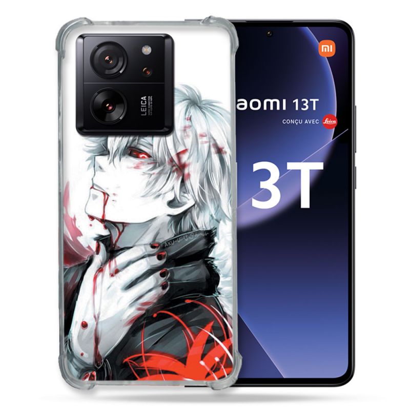 Coque Renforcée Pour Xiaomi 13T / 13T Pro Manga Tokyo Ghoul Kaneki Blanc
