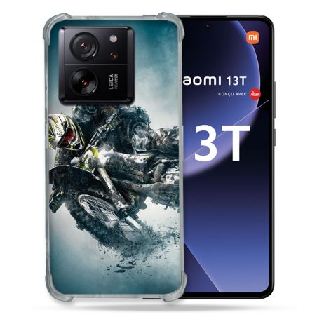Coque Renforcée Pour Xiaomi 13T / 13T Pro Moto Cross Ombre